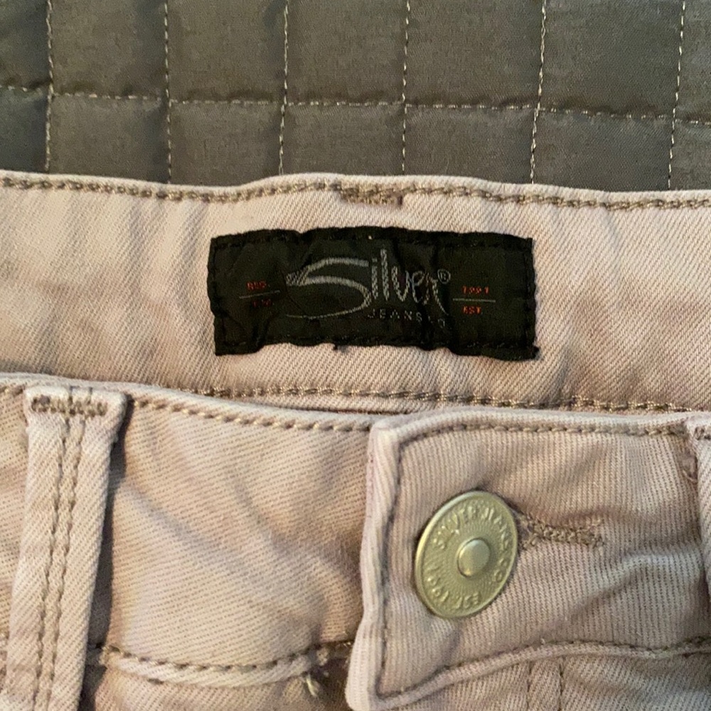 Lavender Silver brand crop jeans